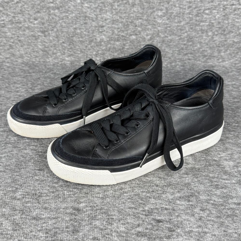 Rag & Bone Army Low Sneaker Shoe Black Leather Suede Lace Up size 37, US 6.5/7